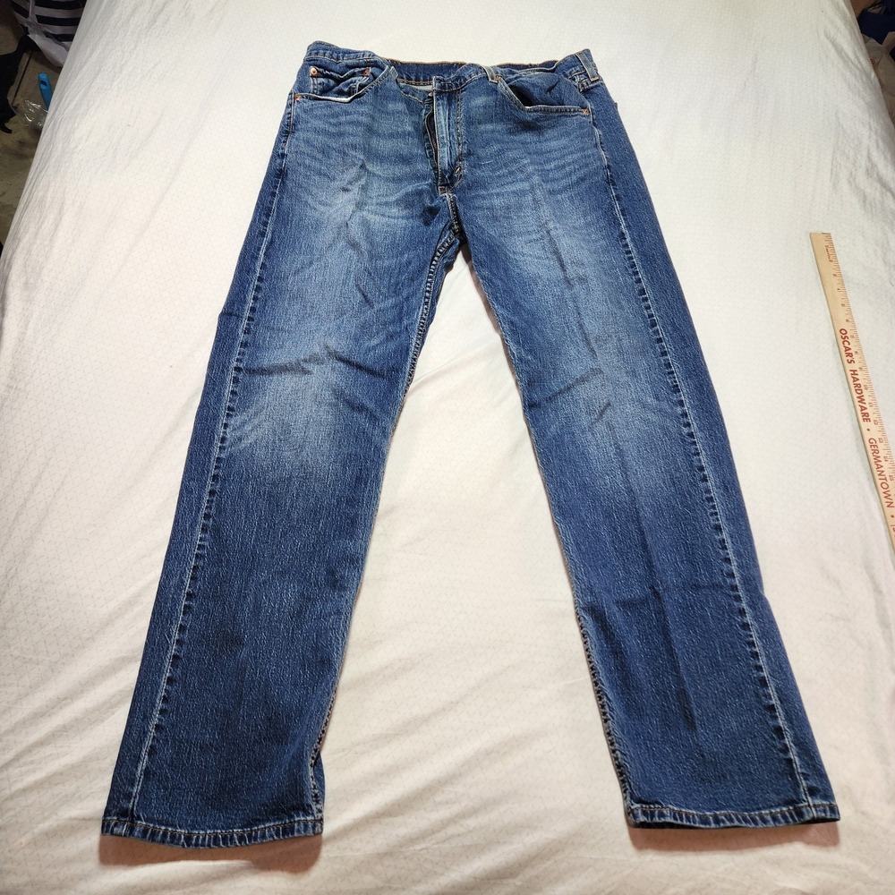 LEVI'S 505 REGULAR FIT STRAIGHT DENIM BLUE JEANS MENS SIZE 38X32